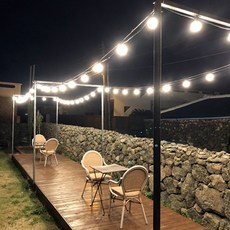 파티라이트 방수 LED 램프 포함 스트링 캠핑 카페 야외 조명 줄조명, 세트 방수 11M 20구+방수 8W주광색(하얀빛)20개, 상세페이지 참조
