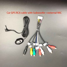 자동차 GPS 용 서브 우퍼가있는 3M 길이의 Bluetooth 외장형 마이크 용 DVD 오디오 플레이어 멀티미디어|차량 카메라|, 1개, cable, 12V