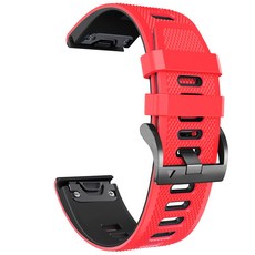 Garmin Fenix 2 3 3hr Sapphire Quaitx 3 5 스트랩 가민 QUICK FIT 26mm 22mm 고품질 2 색 고무 손목 밴드 시계대, #4, Quick Fit 22mm