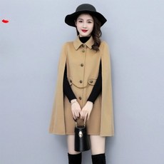 30대 숏 케이프 망토 망또 코트 클럽 코디 빅사이즈