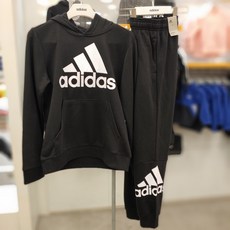 아디다스키즈 간절기 입기 좋은 면후드티와 바지 함께 구매해 입으면 더욱 좋은