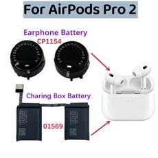 애플 에어팟 프로 교체용 배터리 충전식 배터리 CP1154 A2084 A2083 A2190, 없음, 1) 1 set AirPods Pro 2