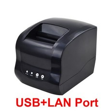 프린터 라벨 프리터 미니 포터블 Xprinter 라벨 바코드 프린터 열 영수증 바코드 인쇄 20mm 80mm 스티커 프린터 블루투스 WIFI LAN USB, XP-365B USB-LAN, 중국, 영국 플러그