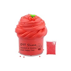 아이멜리토이 뉴레드 체리 슬라임 슈퍼 소프트와 비스틱 DIY 버터 슬라임 장난감 소설과 개그 장난감, 상세페이지 참조