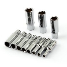 임팩렌치 자동차 수리 도구 래칫 렌치 헤드 1/4 인치 드라이브 6.3mm Cr-V 6 포인트 딥 소켓 50mm 길이 1, 1개