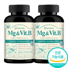 미국산 고함량 마그네슘 비타민B 신경 근육 기능 유지 눈떨림 영양제 사은품 증정, 90정, 2개