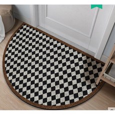 진위 현관 코일 매트 도어 발매트 40*60cm 50*80cm 60*90cm 80*120cm, 1개, 반원형코피색