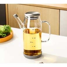 유리 오일 냄비 고온 내성 간장 식초 조미료 병 주방 대용량, 6. 750ML, 1개
