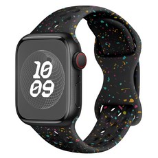 애플워치Ultra 9 8 7 SE 6 5 4 3 2 1 호환 컬러실리콘 모션 밴드는 애플워치(iWatch 38mm 40mm 41mm 42mm 44mm 45mm 49mm), Black, 42/44/45/49mm