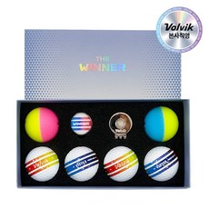 [본사직영] 볼빅 콤비 프리즘360 THE WINNER 더위너 골프공 6구 볼마커 선물세트, 더위너 6구 + 볼마커 세트 - 볼빅프리즘360