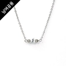 남자실버볼목걸이