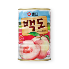 샘표 백도 통조림, 400g, 24개