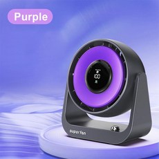 전기 선풍기 휴대용 무선 공기 순환기 선풍기 4000Mah Destop 벽 냉각 가정 사무실용 사일런트 터보 2 in, Gray, 1개