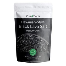 Viva Doria Hawaiian Black Lava 바다 소금 용암 미디엄 그, 2 Pound (Pack of 1), 907g, 1개