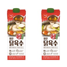 하림 순수한 맑은 닭육수, 1L, 2개