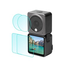 DJI 액션2 ACTION2 파워 콤보 전용 강화유리 렌즈 액정 보호 필름 2 세트 G80D 오즈모 액션캠, 2개
