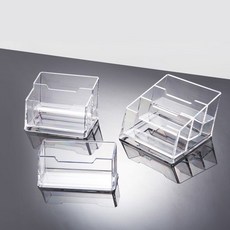 제이로이 클리어링 비지니스 명함 홀더 스탠드 보관함 투명 아크릴 꽂이 케이스, 1개, 2단