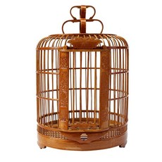 앵무새용품 우드 나무 고급 소형새장 앵무새 새장 인테리어 새장 새집 잉꼬 새장 꾸미기, 30CM 빈 케이지
