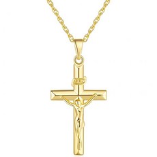 크로스 목걸이 여성용 14K 골드 스몰 체인 십자 여성