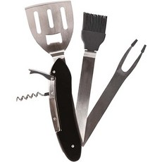Thumbs Up UK 5-in-1 BBQ Multi-Tool Kit with Barbeque Fork Spatula Marinade Brush Bottle Opener, 단색_One Size, 단색_One Size, 단색