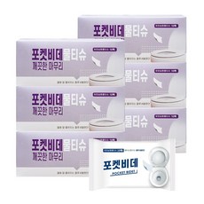 포켓비데 화장실용 휴대용 비데물티슈 10매입, 10팩, 6개