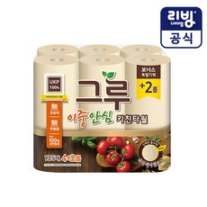 그루 이중안심 키친타올 135p, 135매, 6개