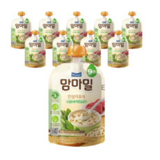 맘마밀 안심 이유식, 100g, 200개, 시금치와 연근소고기