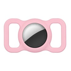 에어태그 강아지 목줄용 케이스, 핑크색, 1개