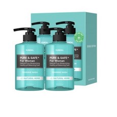 쿤달 페미닌 워시 여성청결제 네추럴허브향, 258ml, 3개