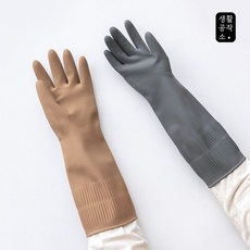 생활공작소 라텍스 고무장갑 38cm x 5입 밴드형, 상세설명 참조, 01. 그레이 5입 M