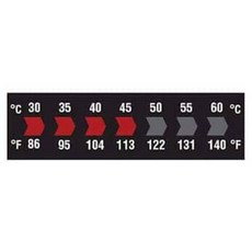 Digi-Sense 양면 7-Point Horizontal 온도 라벨 Black/ Red 30-60C/ 86-140