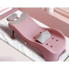 ChellyJelly 샴푸의자 접이식 베드 머리감는의자 간이 어린이, (일반x블루)+샴프컵브러쉬+헤어캡+대야, 1개