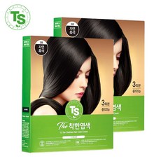 TS더착한염색 파우치형 120g 2개, 3호 자연흑색 파우치, 1개