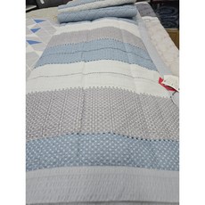 홈스마일 브릿지 사카 블루 퀸 여름차렵 퀸카페트 2점세트