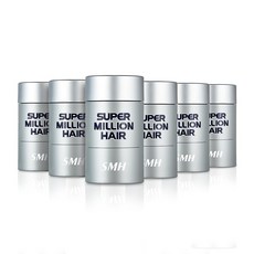 [공식정품] 슈퍼밀리언헤어 흑채 25g 6개, 다크 브라운