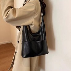 POMTOR 숄더백 여성가방 여성 대용량 가죽 숄더백 데일리 멀티포켓 이너파우치