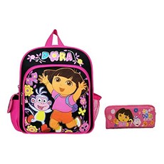 Explorer Dora Dodo 10 블랙 미니 유아용 백팩 (필통 포함), 본상품