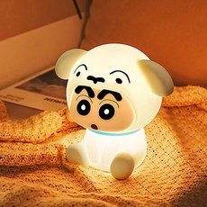 짱구 말랑말랑 흰둥이 무드등 취침등 수면등, 화이트 화이트