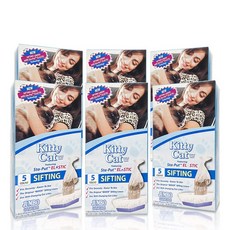 Alfapet Kitty Cat Pan Disposable Elastic Sifting Alfapet Kitty Cat Pan 일회용 탄성 체질 라이너 - 5팩 + 1개의 솔, 1개, 5 Count (Pack of 6)