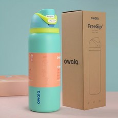 프리십 텀블러 원터치 24oz 손잡이 대용량 710ml 미국, F. 연한 녹색 32oz, 1개