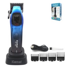Kemei 고속 마그네틱 모터 전문 이발사 헤어 클리퍼 무선 전기 트리머 커팅 머신 10000RPM, 없음, 4) KM-2361-Box-Blade
