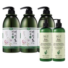 [더블모x띵코] 어성초 샴푸 1000ml x 3 + 다시마 헤어 트리트먼트 x 2 총5종구성, 5종SET