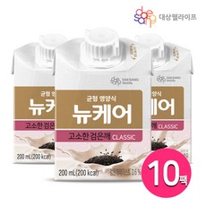 대상웰라이프 뉴케어 고소한검은깨 완전균형영양식, 200ml, 10개