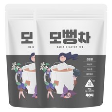 뻥차 모뻥차 20티백 검은콩 블루베리 어성초 자소엽 가벼운 차 티 디카페인, 40개입, 2g, 2개, 20개입