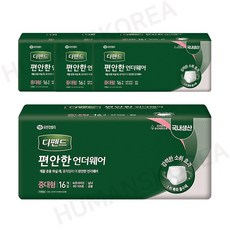 디펜드 편안한 언더웨어 남녀공용 중대형 특대형 64매, 4개, 일반, 16매입