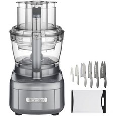 미국 쿠진아트 푸드 프로세서 반죽기 Cuisinart FP-2GM Elemental Food Processor with 11-Cup and 4.5-Cup Workbowls Gunm, 1개