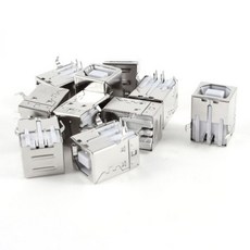 uxcell USB 여성형 B형 잭 4핀 90도 PCB DIP 소켓 커넥터 10개