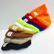 패치 데일리 패션 심플 무지 왕대두 니트 비니 모자