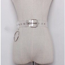 위파인더 실버 원터치 PVC 투명벨트/벨트 여