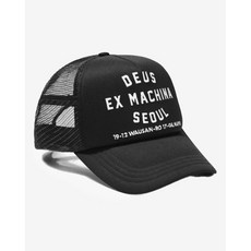 데우스 엑스 마키나 서울 어드레스 트러커 캡 블랙 Deus Ex Machina Seoul Address Trucker Cap Black